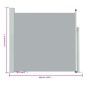 vidaXL Tenda Laterale Retrattile per Patio 170x300 cm Grigio