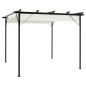 vidaXL Pergola da Giardino Tetto Retrattile Bianco Crema 3x3 m Acciaio vidaXL Pergola da Giardino Tetto Retrattile Bianco Crema 3x3 m Acciaio