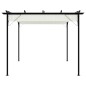 vidaXL Pergola da Giardino Tetto Retrattile Bianco Crema 3x3 m Acciaio vidaXL Pergola da Giardino Tetto Retrattile Bianco Crema 3x3 m Acciaio