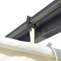 vidaXL Pergola da Giardino Tetto Retrattile Bianco Crema 3x3 m Acciaio vidaXL Pergola da Giardino Tetto Retrattile Bianco Crema 3x3 m Acciaio