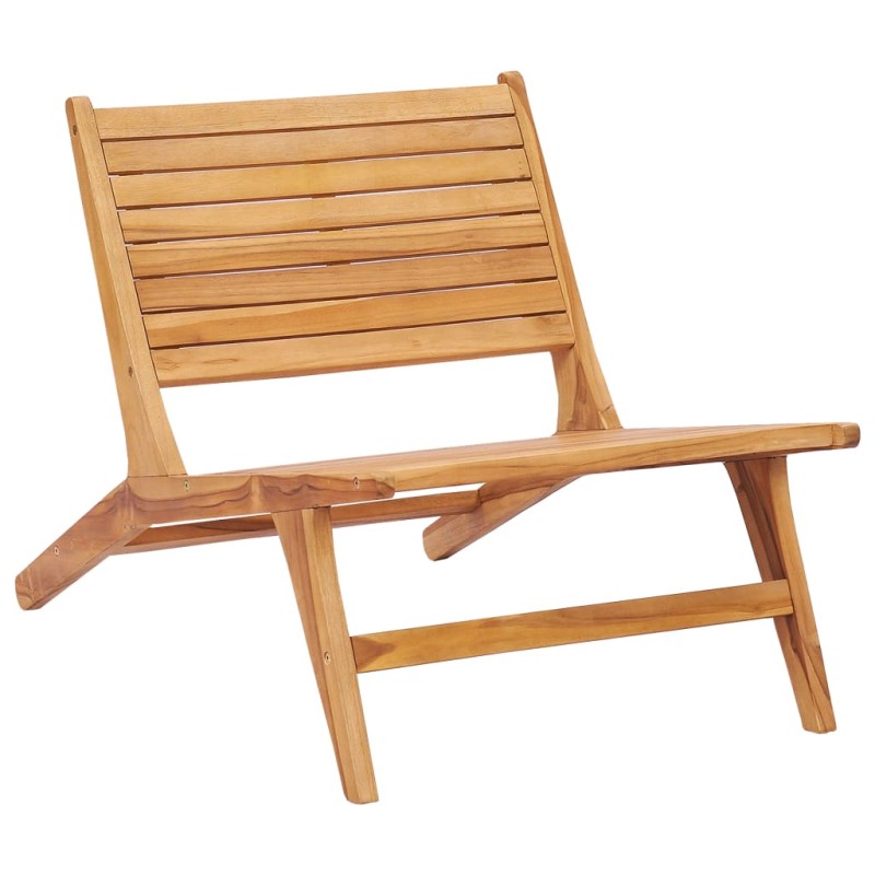 vidaXL Sedia da Giardino in Legno Massello di Teak vidaXL Sedia da Giardino in Legno Massello di Teak