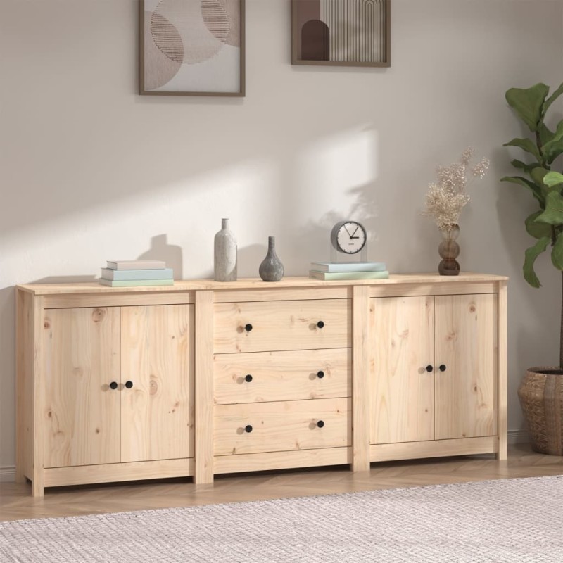 Credenza 210x35x80 cm in Legno Massello di Pino Credenza 210x35x80 cm in Legno Massello di Pino