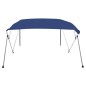 vidaXL Bimini di Prua con Tendalino a 4 Archi Blu 243x196x137 cm vidaXL Bimini di Prua con Tendalino a 4 Archi Blu 243x196x137 cm