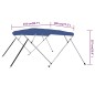 vidaXL Bimini di Prua con Tendalino a 4 Archi Blu 243x196x137 cm vidaXL Bimini di Prua con Tendalino a 4 Archi Blu 243x196x137 cm