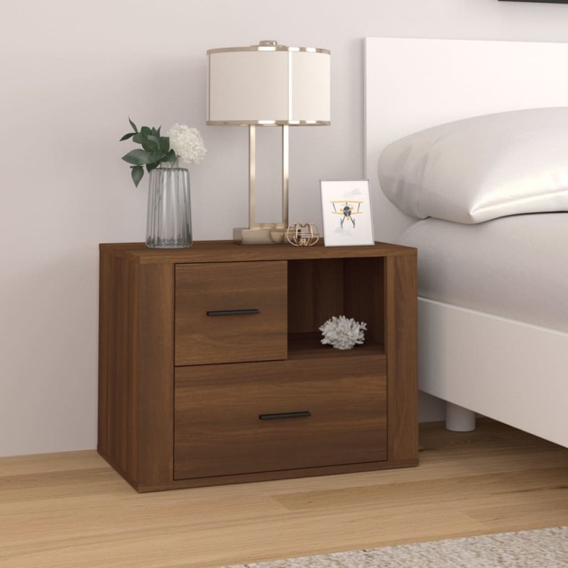 Comodino Rovere Marrone 60x36x45 cm Legno Multistrato Comodino Rovere Marrone 60x36x45 cm Legno Multistrato