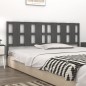 Testiera per Letto Grigia 205,5x4x100 cm Legno Massello di Pino Testiera per Letto Grigia 205,5x4x100 cm Legno Massello di Pino