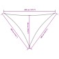 vidaXL Parasole a Vela Oxford Triangolare 3x4x4 m Nero vidaXL Parasole a Vela Oxford Triangolare 3x4x4 m Nero