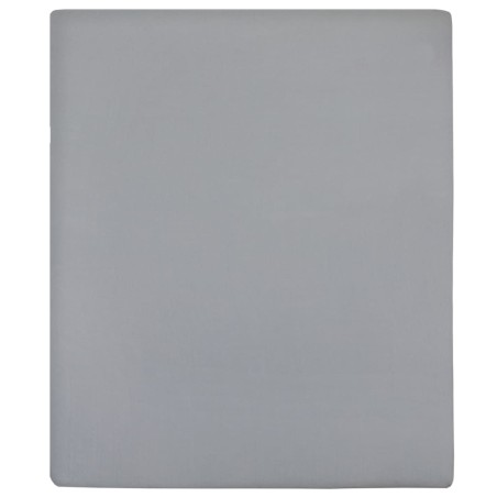 vidaXL Lenzuola con Angoli Jersey 2pz Grigio 100x200 cm Cotone