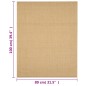 vidaXL Tappeto in Sisal Naturale 80 x 100 cm vidaXL Tappeto in Sisal Naturale 80 x 100 cm