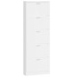 Scarpiera Bianco Lucido 59x17x169 cm in Legno Multistrato Scarpiera Bianco Lucido 59x17x169 cm in Legno Multistrato