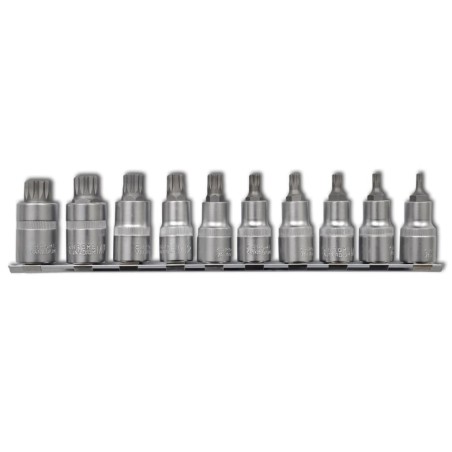 vidaXL Set di Bussole a 12 Punte 10 pz su Striscia