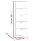 Scarpiera Bianco Lucido 59x17x169 cm in Legno Multistrato Scarpiera Bianco Lucido 59x17x169 cm in Legno Multistrato