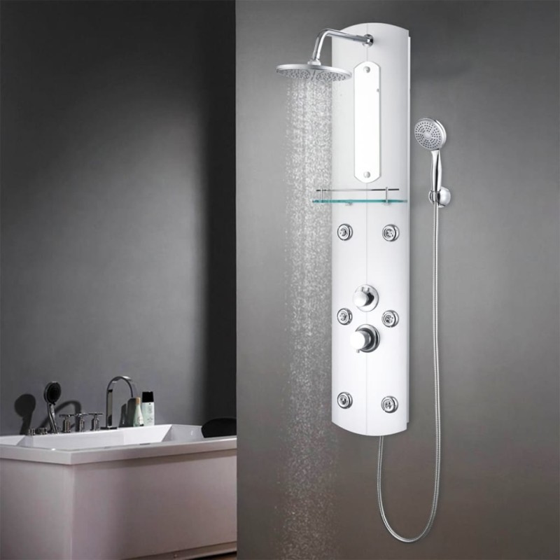 vidaXL Pannello Doccia 25x43x120 cm Argento vidaXL Pannello Doccia 25x43x120 cm Argento