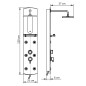 vidaXL Pannello Doccia 25x43x120 cm Argento vidaXL Pannello Doccia 25x43x120 cm Argento