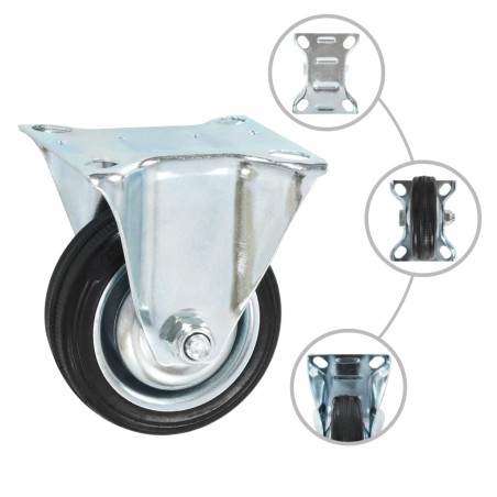 vidaXL Rotelle Fisse 4 pz 75 mm