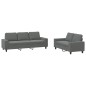 vidaXL Set di Divani 2 pz Grigio Scuro in Tessuto vidaXL Set di Divani 2 pz Grigio Scuro in Tessuto