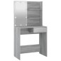 Set Tavolo da Toeletta con LED Grigio Sonoma Legno Multistrato Set Tavolo da Toeletta con LED Grigio Sonoma Legno Multistrato