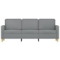 vidaXL Divano a 3 Posti Grigio Chiaro 180 cm in Tessuto