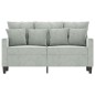 vidaXL Divano a 2 Posti Grigio Chiaro 120 cm in Velluto vidaXL Divano a 2 Posti Grigio Chiaro 120 cm in Velluto