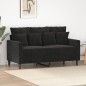 vidaXL Divano a 2 Posti Nero 120 cm in Velluto vidaXL Divano a 2 Posti Nero 120 cm in Velluto