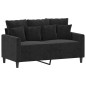 vidaXL Divano a 2 Posti Nero 120 cm in Velluto vidaXL Divano a 2 Posti Nero 120 cm in Velluto