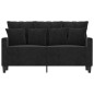 vidaXL Divano a 2 Posti Nero 120 cm in Velluto vidaXL Divano a 2 Posti Nero 120 cm in Velluto