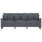 vidaXL Divano a 3 Posti Grigio Scuro 180 cm in Velluto vidaXL Divano a 3 Posti Grigio Scuro 180 cm in Velluto