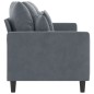 vidaXL Divano a 3 Posti Grigio Scuro 180 cm in Velluto vidaXL Divano a 3 Posti Grigio Scuro 180 cm in Velluto