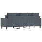 vidaXL Divano a 3 Posti Grigio Scuro 180 cm in Velluto vidaXL Divano a 3 Posti Grigio Scuro 180 cm in Velluto