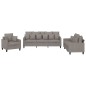 vidaXL Set Divani 3 pz con Cuscini Tortora in Tessuto vidaXL Set Divani 3 pz con Cuscini Tortora in Tessuto