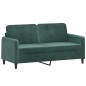 vidaXL Set di Divani 2 pz Verde Scuro in Velluto vidaXL Set di Divani 2 pz Verde Scuro in Velluto