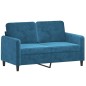 vidaXL Set di Divani 2 pz Blu in Velluto vidaXL Set di Divani 2 pz Blu in Velluto