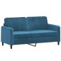 vidaXL Set di Divani 2 pz Blu in Velluto vidaXL Set di Divani 2 pz Blu in Velluto