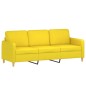 vidaXL Set di Divani 2 pz con Cuscini Giallo Chiaro in Tessuto vidaXL Set di Divani 2 pz con Cuscini Giallo Chiaro in Tessuto