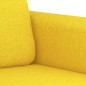 vidaXL Set di Divani 2 pz con Cuscini Giallo Chiaro in Tessuto vidaXL Set di Divani 2 pz con Cuscini Giallo Chiaro in Tessuto