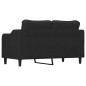 vidaXL Divano a 2 Posti Nero 120 cm in Tessuto vidaXL Divano a 2 Posti Nero 120 cm in Tessuto