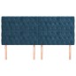 Testiera 4 pz Blu Scuro 90x7x78/88 cm in Velluto Testiera 4 pz Blu Scuro 90x7x78/88 cm in Velluto