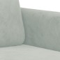 vidaXL Divano a 3 Posti Grigio Chiaro 180 cm in Velluto vidaXL Divano a 3 Posti Grigio Chiaro 180 cm in Velluto