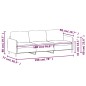 vidaXL Divano a 3 Posti Grigio Chiaro 180 cm in Velluto vidaXL Divano a 3 Posti Grigio Chiaro 180 cm in Velluto