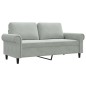 vidaXL Divano a 2 Posti Grigio Chiaro 140 cm in Velluto