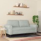 vidaXL Divano a 2 Posti Grigio Chiaro 140 cm in Velluto