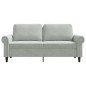 vidaXL Divano a 2 Posti Grigio Chiaro 140 cm in Velluto