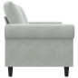 vidaXL Divano a 2 Posti Grigio Chiaro 140 cm in Velluto