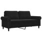 vidaXL Divano a 2 Posti Nero 140 cm in Velluto vidaXL Divano a 2 Posti Nero 140 cm in Velluto