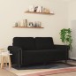 vidaXL Divano a 2 Posti Nero 140 cm in Velluto vidaXL Divano a 2 Posti Nero 140 cm in Velluto