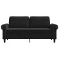 vidaXL Divano a 2 Posti Nero 140 cm in Velluto vidaXL Divano a 2 Posti Nero 140 cm in Velluto