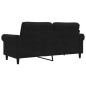 vidaXL Divano a 2 Posti Nero 140 cm in Velluto vidaXL Divano a 2 Posti Nero 140 cm in Velluto