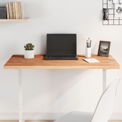 vidaXL Piano Tavolo 100x50x2,5cm Rettangolare Legno Massello di Faggio