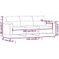 vidaXL Divano a 3 Posti Grigio Scuro 180 cm in Tessuto Microfibra vidaXL Divano a 3 Posti Grigio Scuro 180 cm in Tessuto Microfibra