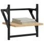vidaXL Mensole a Parete con Aste 2pz Rovere Sonoma 30x25x30 cm